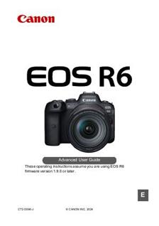Canon EOS R6 manual. Camera Instructions.